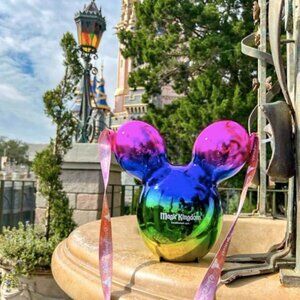 Walt Disney World 50th Anniversary Rainbow Mickey Balloon Popcorn Bucket